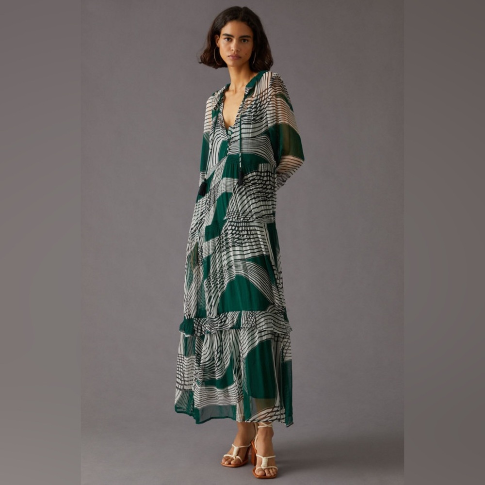 🌟The Marais Printed Chiffon Maxi Dress
